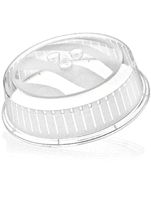 Dunya Ventilated Microwave Food Plate Dish Cover Kitchen Cooking Lid Made of durable plastic BAP Free and Non-Toxic (Transparent)
