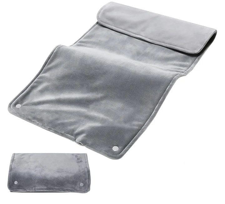 USB pad to relieve back, neck, shoulders, and leg pain, fast 55°C heating, soft comfortable material, large 30×60 cm size, easy to use anywhere. (Gray 2 Piece)