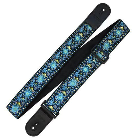 1 Guitar Strap, Adjustable, with Leather Ends, Neck Strap for Electric Guitar, Acoustic Guitar, Bass