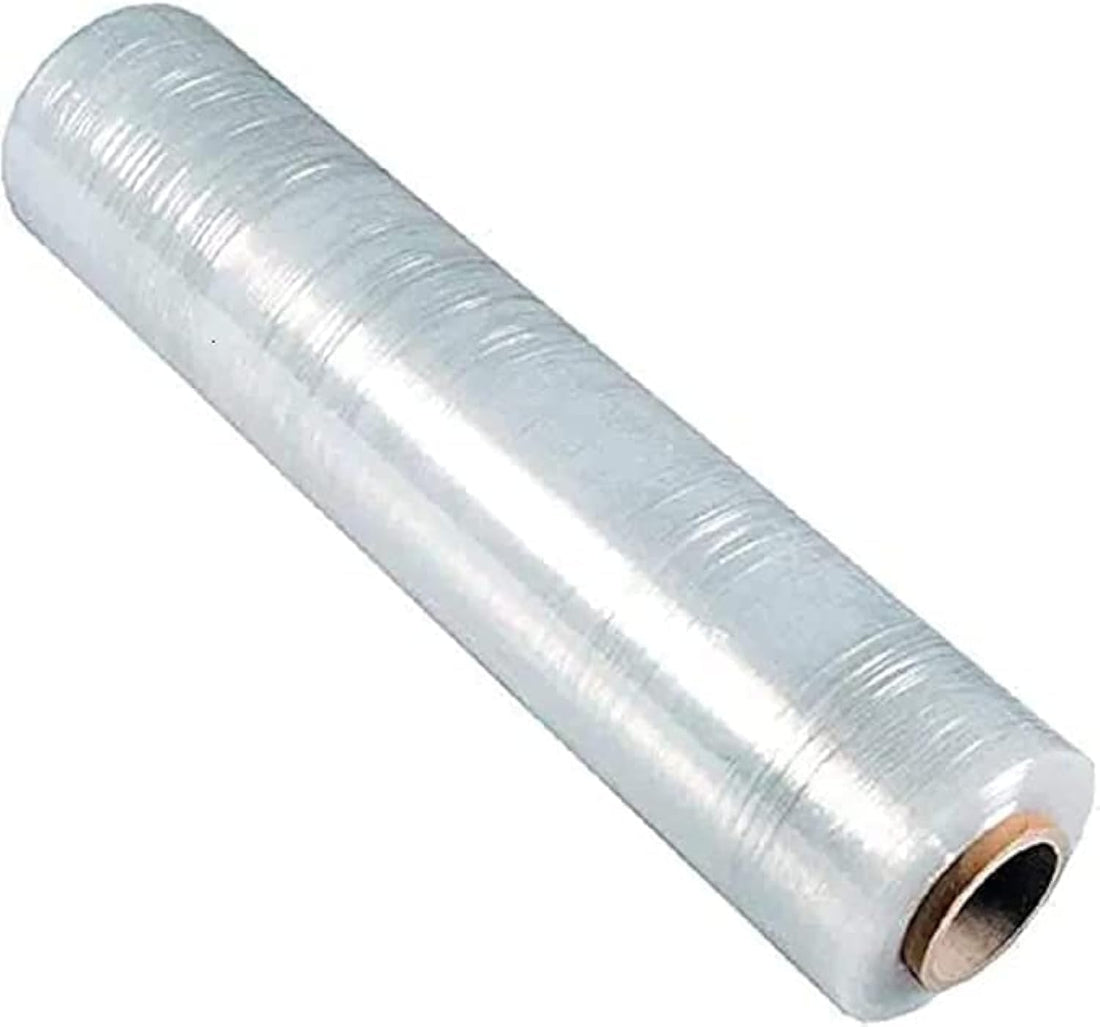 ECVV Stretch Film Roll/Wrap for Packaging, Industrial Heavy Duty Pallet Wrapping Film - Clear (3 Kg x 300g Core)