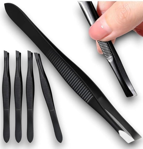 Professional Tweezers for Facial Hair Removal Small Hair Removal Grooved Inner Tip Root Catcher