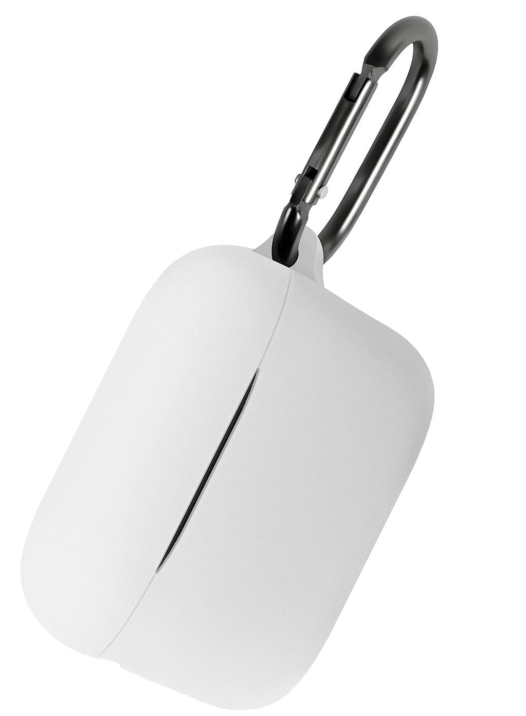 Geiomoo Silicone Case for Anker Soundcore A20i, Protective Cover with Carabiner (White)