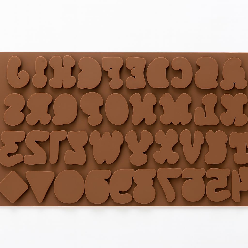 Ice Cream Molds - Ice Molds (Geometric Letters Numbers Silicone Mold)
