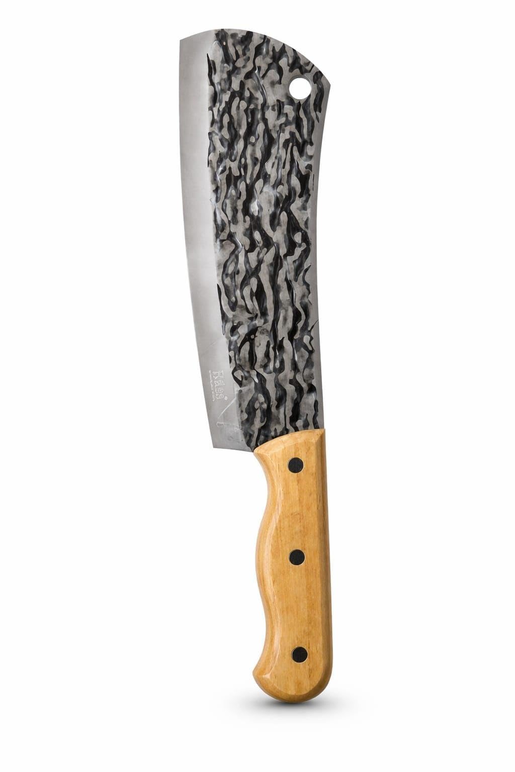 Butcher Knife - Professional Grade Cleaver with Comfortable Wood Handle, 36cm Size for Versatile Use in Chopping Meat, Poultry, and Hard Bones