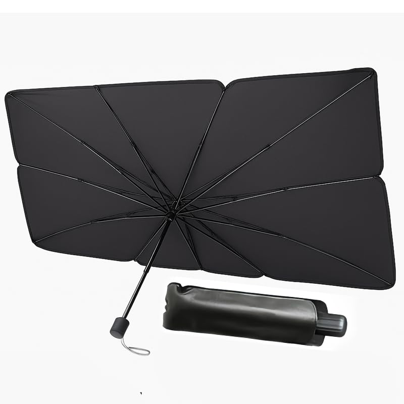 Car Windshield Sun Shade Umbrella, Foldable Car Sun Shade for Windshield, Blocks UV Rays for Car, Fits Most Cars