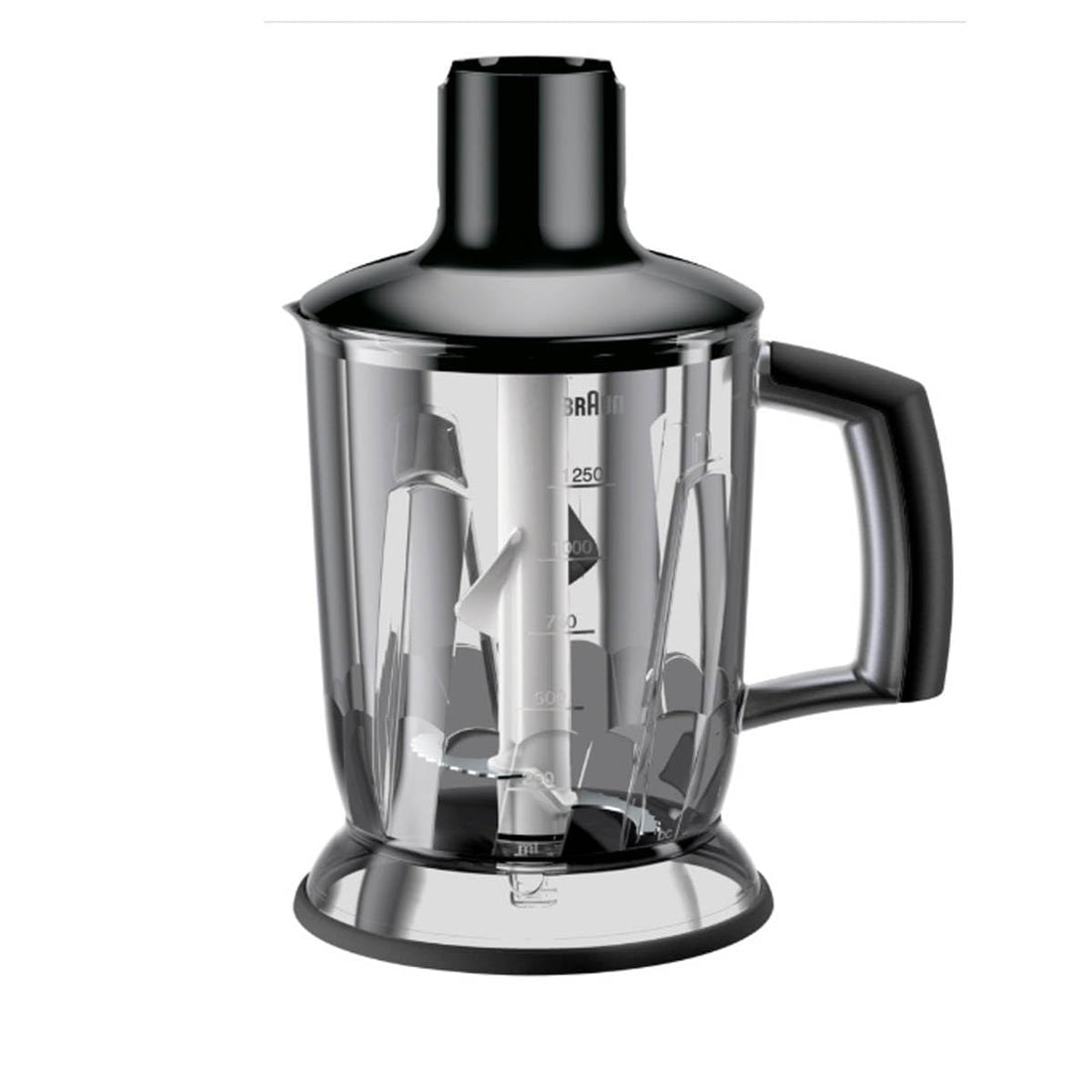 Spare Parts – MultiQuick AX22110047 Chopper & Blender Attachment, 1.25L Capacity, EasyClick Plus System, Compatible with Braun MultiQuick 7 & 9 Hand Blenders, Black – MQS601 BK