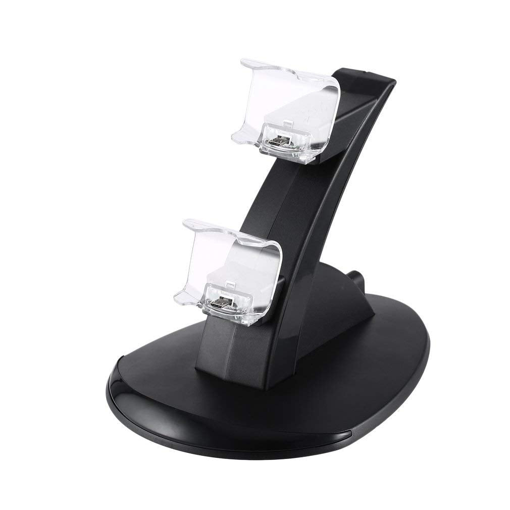 Gaming Handle Charging Stand Dual Controller LED Charger Dock Station for PS4