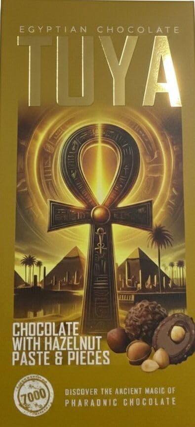Egyptian Tuya Chocolate - Premium Chocolate with Hazelnut Paste and Pieces - 65g