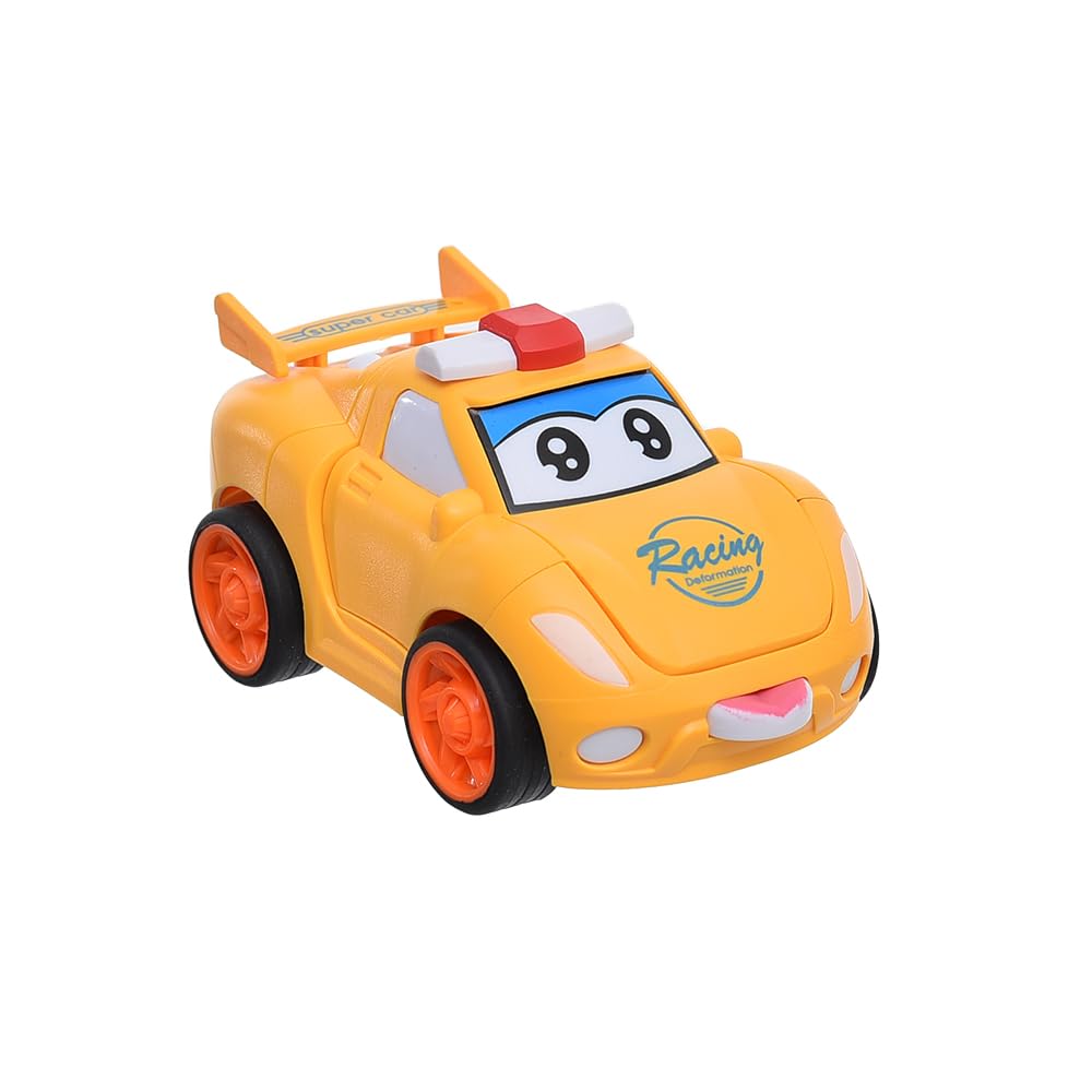 Generic Pastic Mini Police Transparent Car With Opening Mouse And Hero Inside For Kids - Yellow