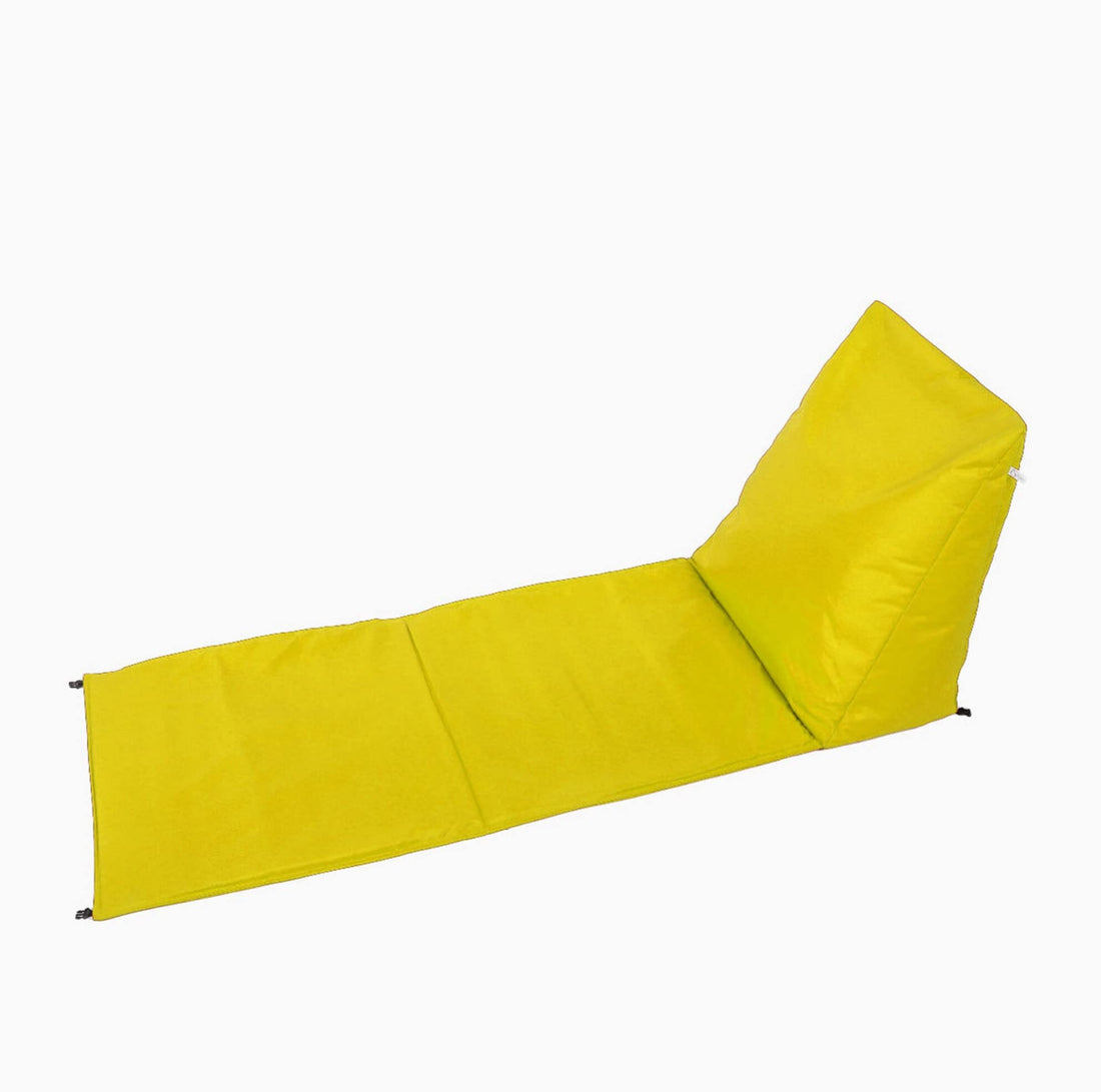 Penguin Triangle Chaise Lounge Waterproof - 135 x 55 cm - Comfortable Recliner for Beach, Pool & Outdoor - Yellow