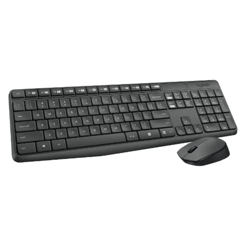 Logitech MK235 Wireless Keyboard and Mouse - Black