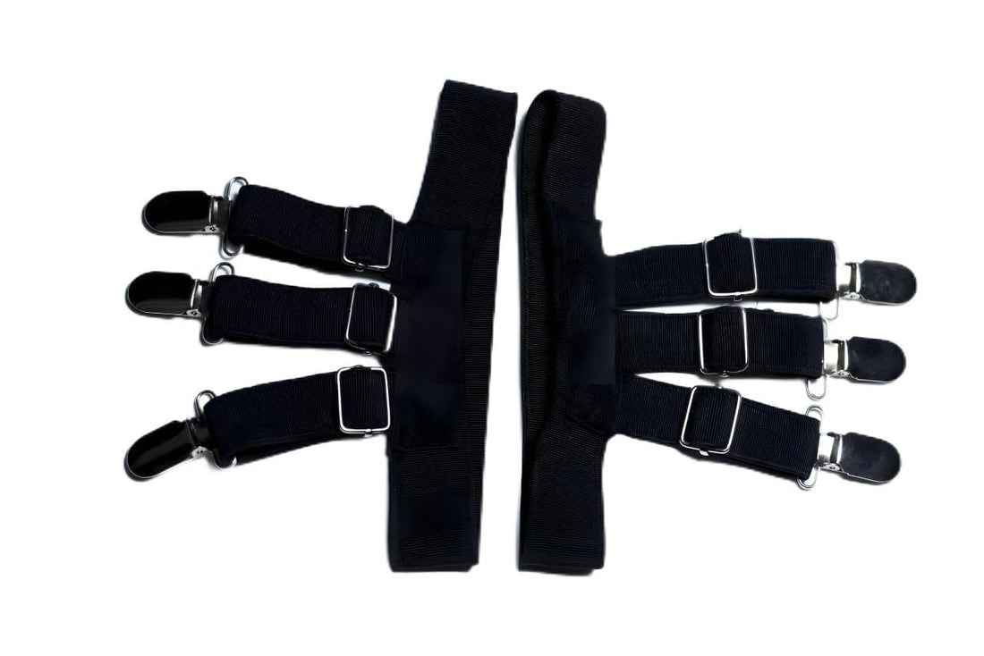Adjustable Elastic Shirt Stays for Men – Adjustable Hidden Belt Prevents Shirt Out and Keeps a Tidy Look All Day