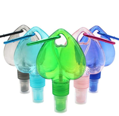 Spray Bottles, Card Shape Perfume Atomizer, Refillable Spray Empty Bottles, Suitable for Water, Alcohol, Makeup, Air Freshener, Moisturizer Hand Sanitizer-MULTICOLOR-heart shape -50ml-1 pc