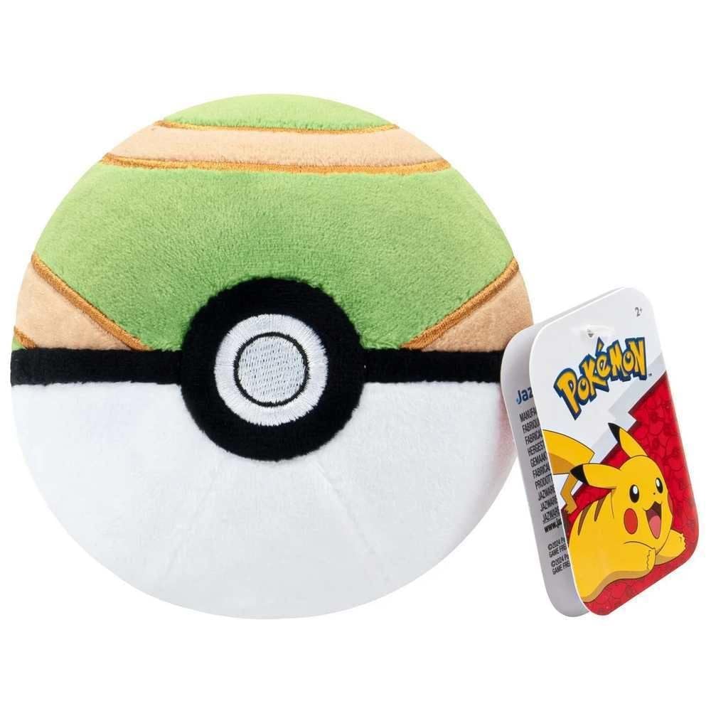 Jazwares PKW3554 Pokemon Nest Ball Plush Toy, 5 Inch Size