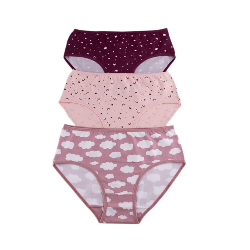 Milk Multicolor Pack of 3 Printed Midi Underwear For Women Size Medium - M-326-MD-M
