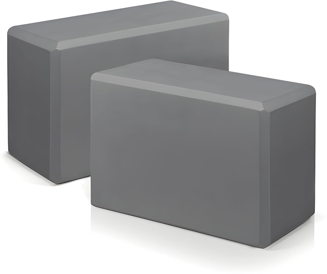 Yoga Blocks Set of 2, High Density Foam Yoga Blocks for Exercise, Stretching and Balance, Lightweight Rectangular Support Blocks for Yoga, Pilates and Home Workout