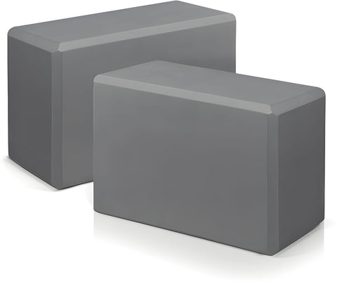 Yoga Blocks Set of 2, High Density Foam Yoga Blocks for Exercise, Stretching and Balance, Lightweight Rectangular Support Blocks for Yoga, Pilates and Home Workout