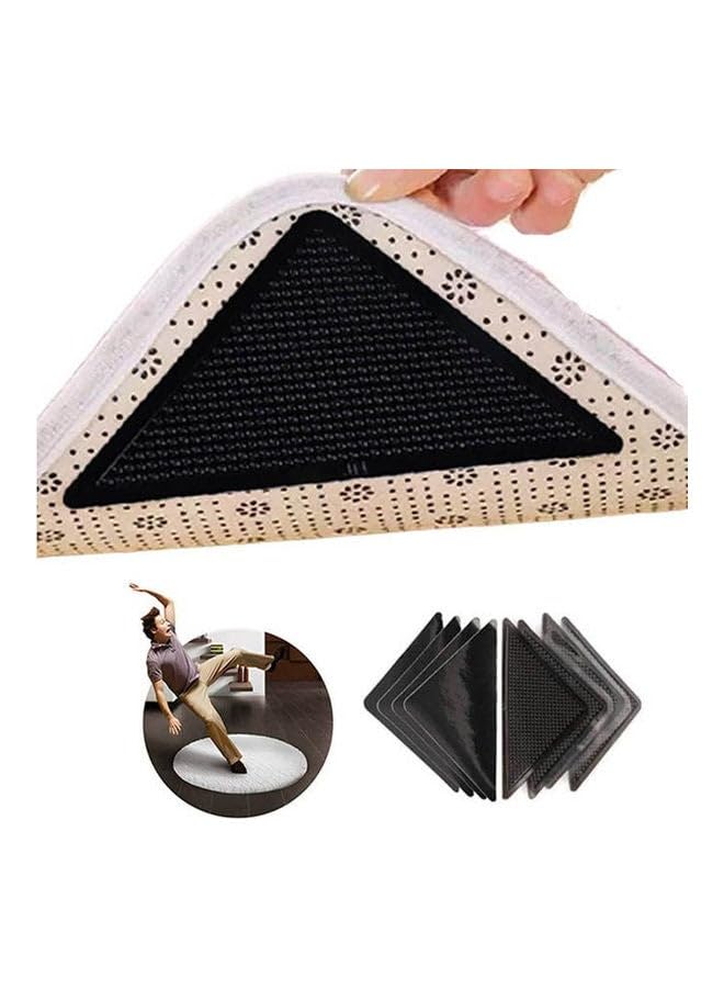 Grippers Non-Trace Rug Tapes 8 Pcs Black