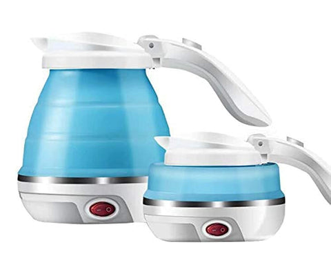 Other Travel Foldable Electric Kettle Portable Silicone Collapsible Camping Kettle, Blue, 100-240V 500ML