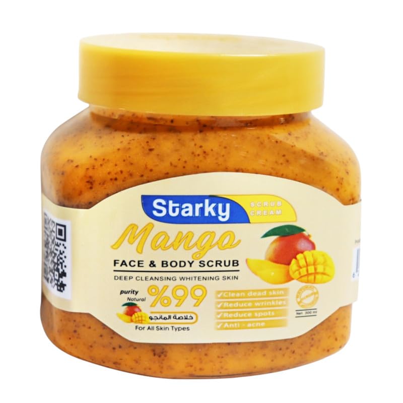 Starky Scrub Cream Face&Body Scrub Deep Cleansing Whitening Skin With Mango For All Skin Types-300ml