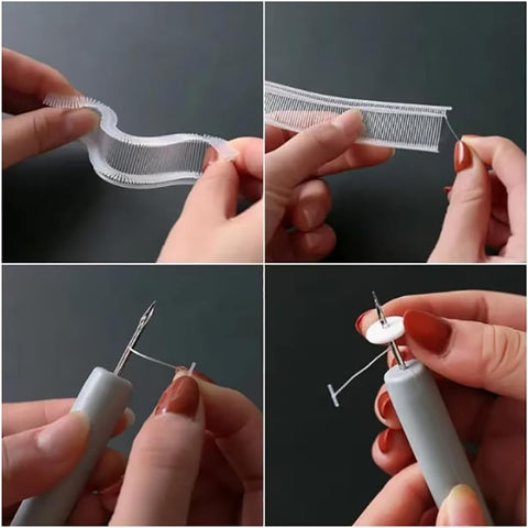 "Imported Sheet Mask Clip Syringe + 300 Pcs Plastic Fastener + 24 Buttons - for Mattress and Sheet Fixing"