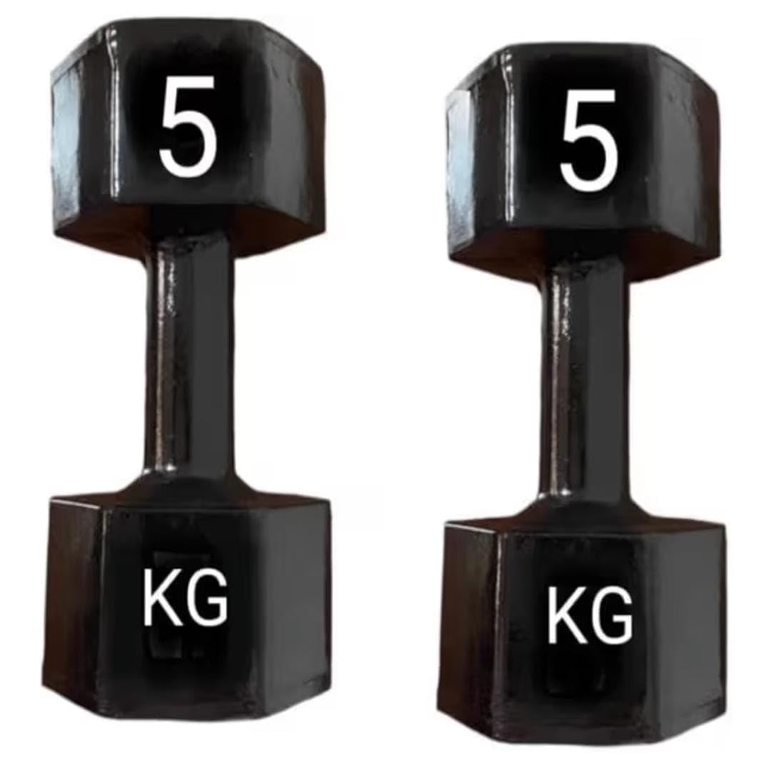 Dumbbell Set - 5 Kg (2 Piece) Unbreakable Rubber