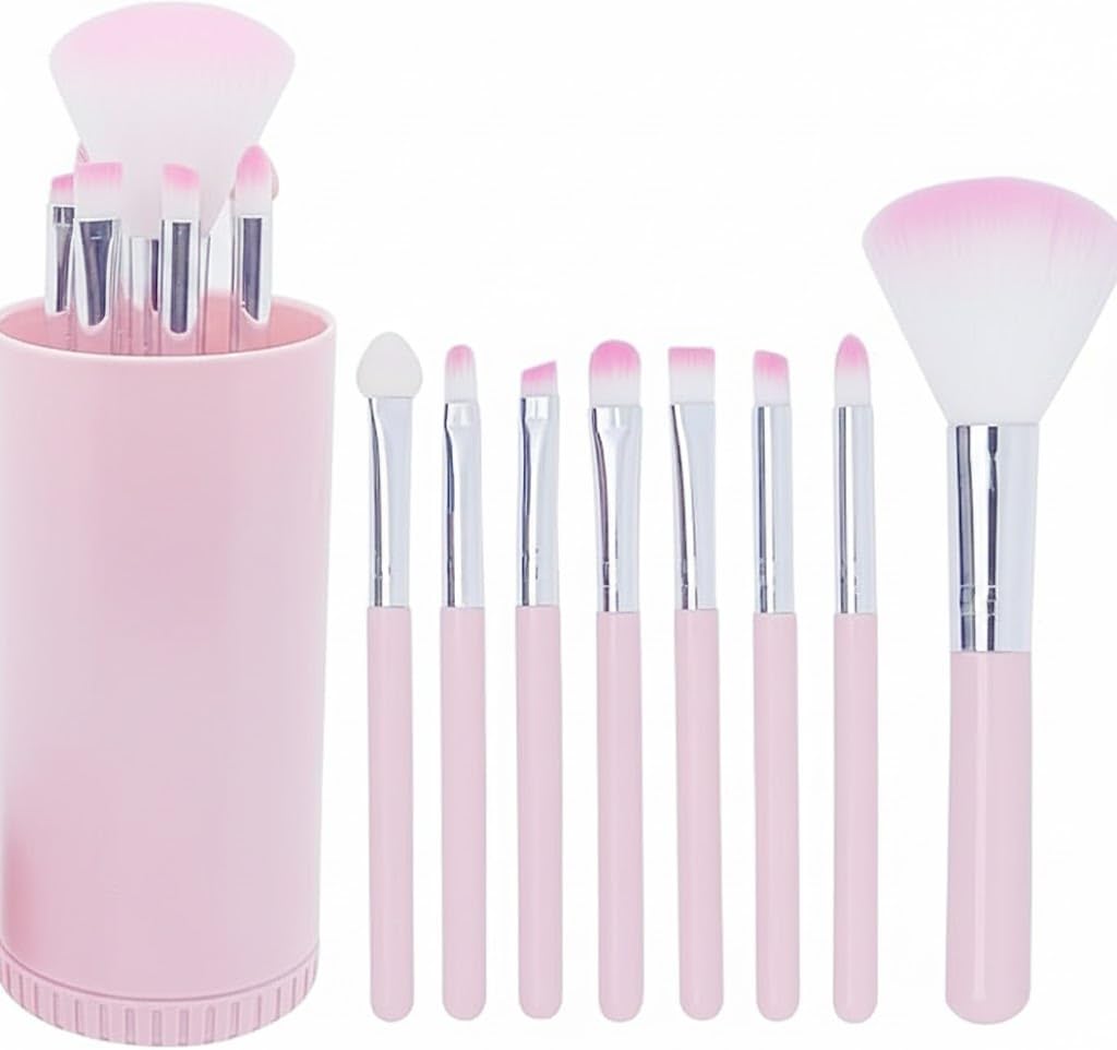 Makeup Brushes Professional Makeup Brush Set 8 Pcs Premium Synthetic Make Up Brushes Foundation Brushes Blending Face Powder Blush Eyeshadow Makeup Brush-pink-multidesign drawing