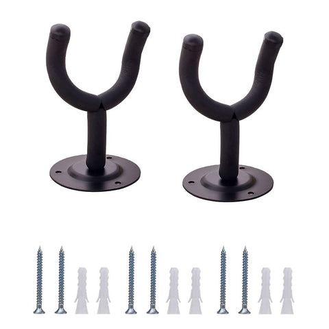 2 Pieces Guitar Hooks, Guitar Wall Mount Wall Mount Guitar Holder for Acoustic Electric Guitar Bass Saxon Ukulele Violin Mandolin