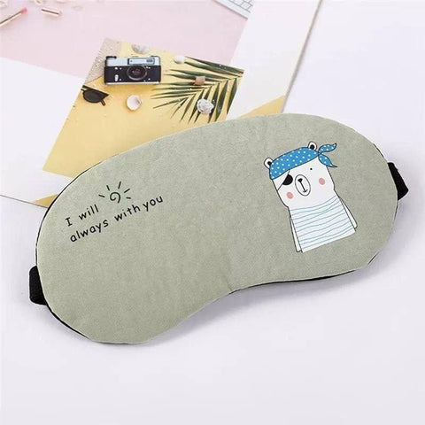 Soft Cotton Eye Mask with Cooling Gel Pack – Reusable Sleep Mask for Men & Women – منامة عين مريحة مع جل مبرد