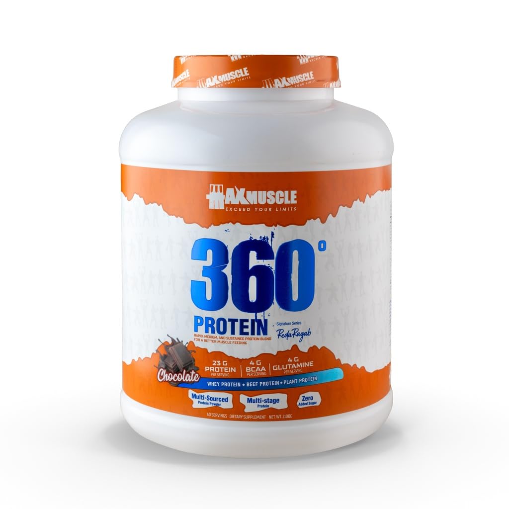 Max Muscle Reda Ragab Signature Chocolate Flavor 360 Protein Powder 2100 g