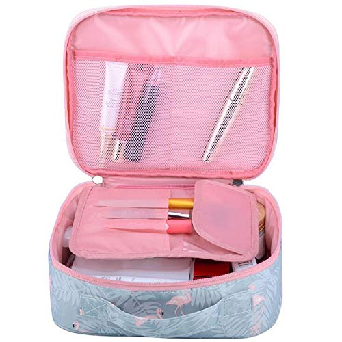 Large Travel Makeup Cosmetic Bag Shower Bags for Women, Flamingo