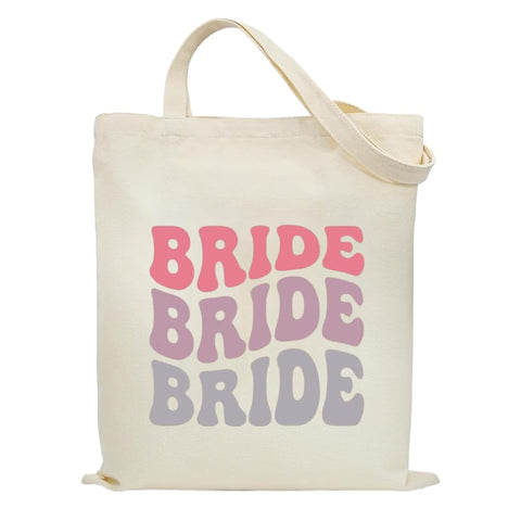 Canvas Tote Bags Gift for Women, New Bridal Gifts for Bride Shower,Cotton Tote Bag Bachelorette Gifts for Engagement Wedding Honey Moon,The Bride