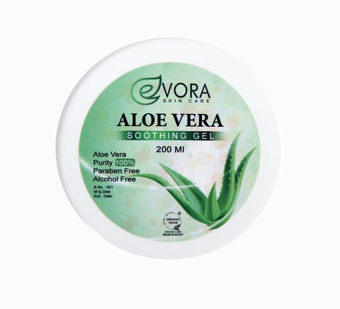 Evora Cosmetics Aloe Vera Gel, Natural Soothing & Hydrating, 200ml