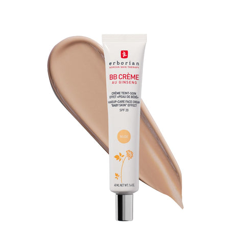 Erborian - BB Cream With Ginseng - Complexion Cream - "Baby Skin" Effect - Korean Cosmetic Treatment 5 -In -1 For SPF 20 - Nude - 40 ml