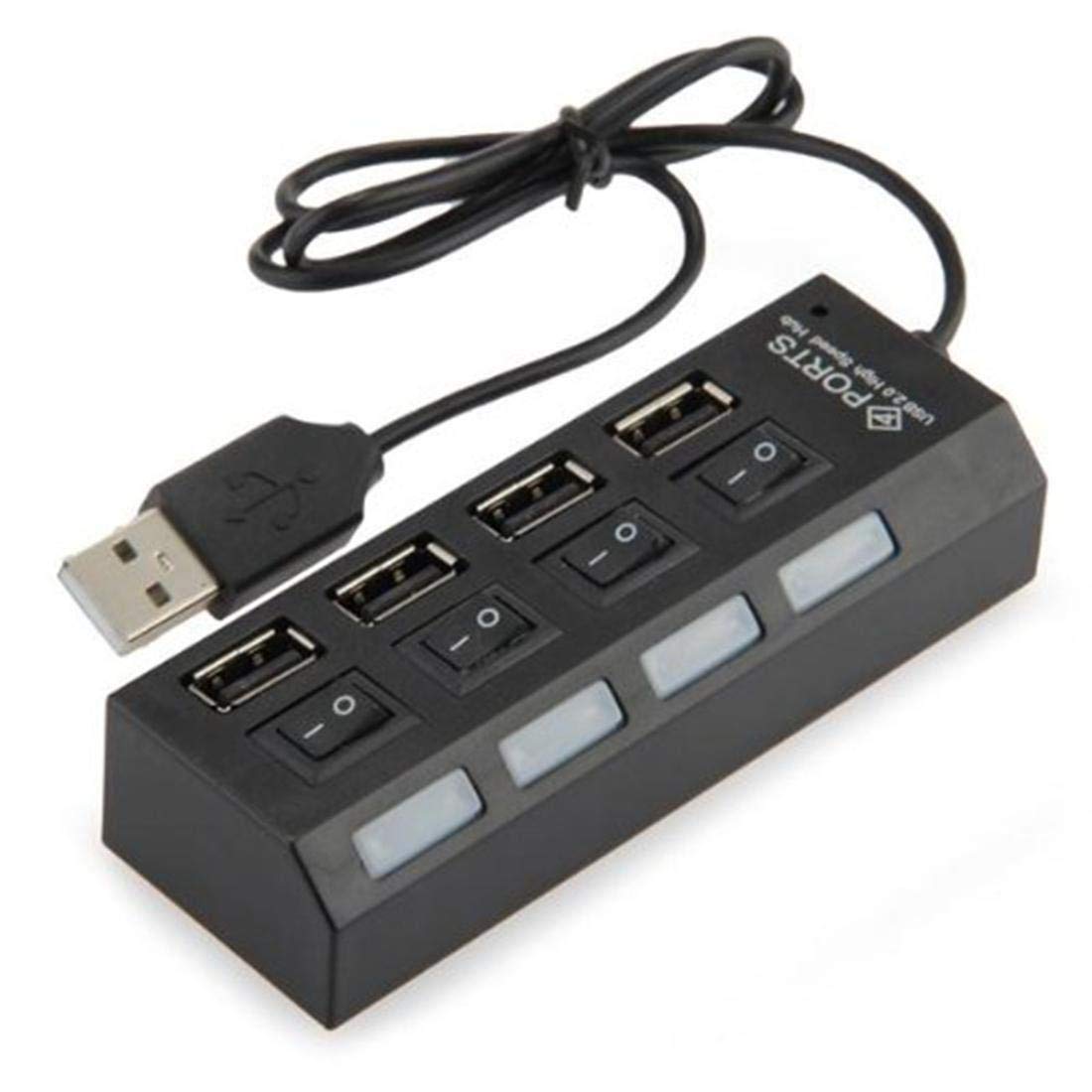 Speed Mini 4 Port USB Hub USB 2.0 Hub For Laptop PC Computer. Accessories BLACK