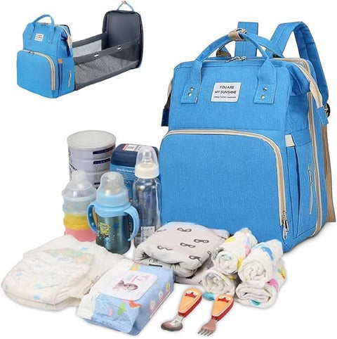 Multifunctional baby essentials bag - This baby bed/diaper changing bag is a versatile storage solution suitable for carrying baby essentials. It comes in a variety of colors.