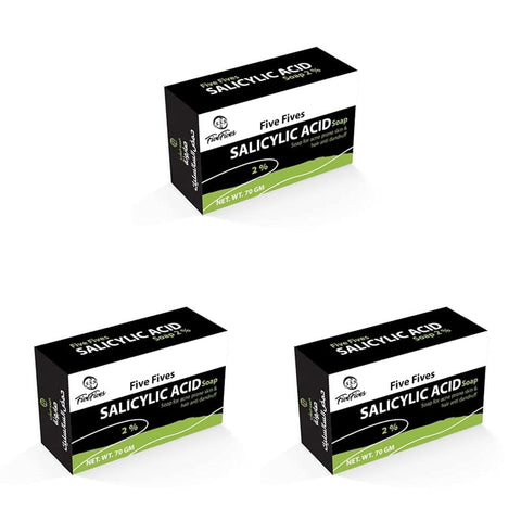 Five Fives Salicylic Soap - 70 gm (Pack of 3)
