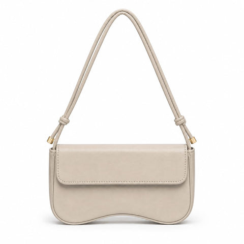 Small Cafe leather women’s handbag with a modern design and a long strap – suitable for evening events and everyday outings.