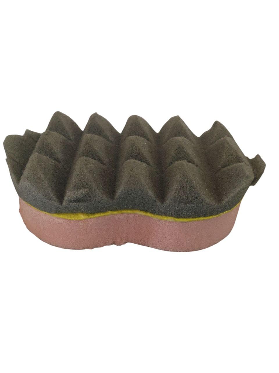 Hair Sponge Magic Barber Brush Twist Curl Dreads Locking Afro Coil Comb Care Tool (yellow)