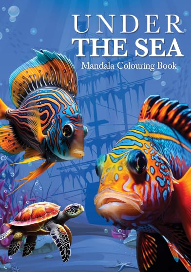 Under The Sea Mandala Coloring Book - A5 Size top wired
