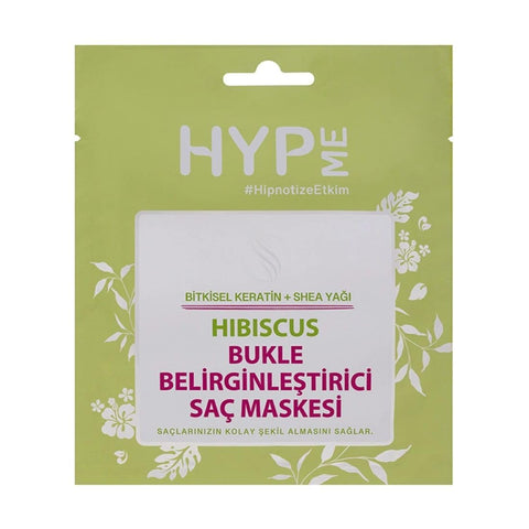 HYP ME Hibiscus Curl Defining Hair Mask with Keratin and Shea Butter, 50m made in turkeyl