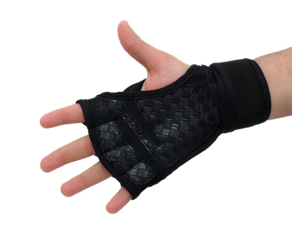 M D Stay Fit Fabric Gloves For Gym Size XL For Unisex - Black MD -1221-2