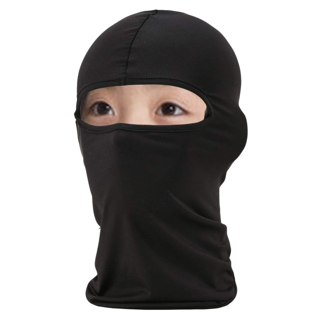 Kids/Children Ski Mask Balaclava, Thin Helmet Liner Face and Neck Cover Mask for Boys Girls Black, Black, One size