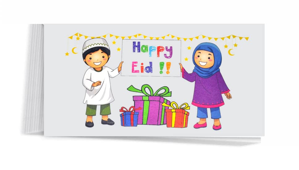 10 pcs Ramadan Eid Mubarak Money Envelopes For Kid # 0004