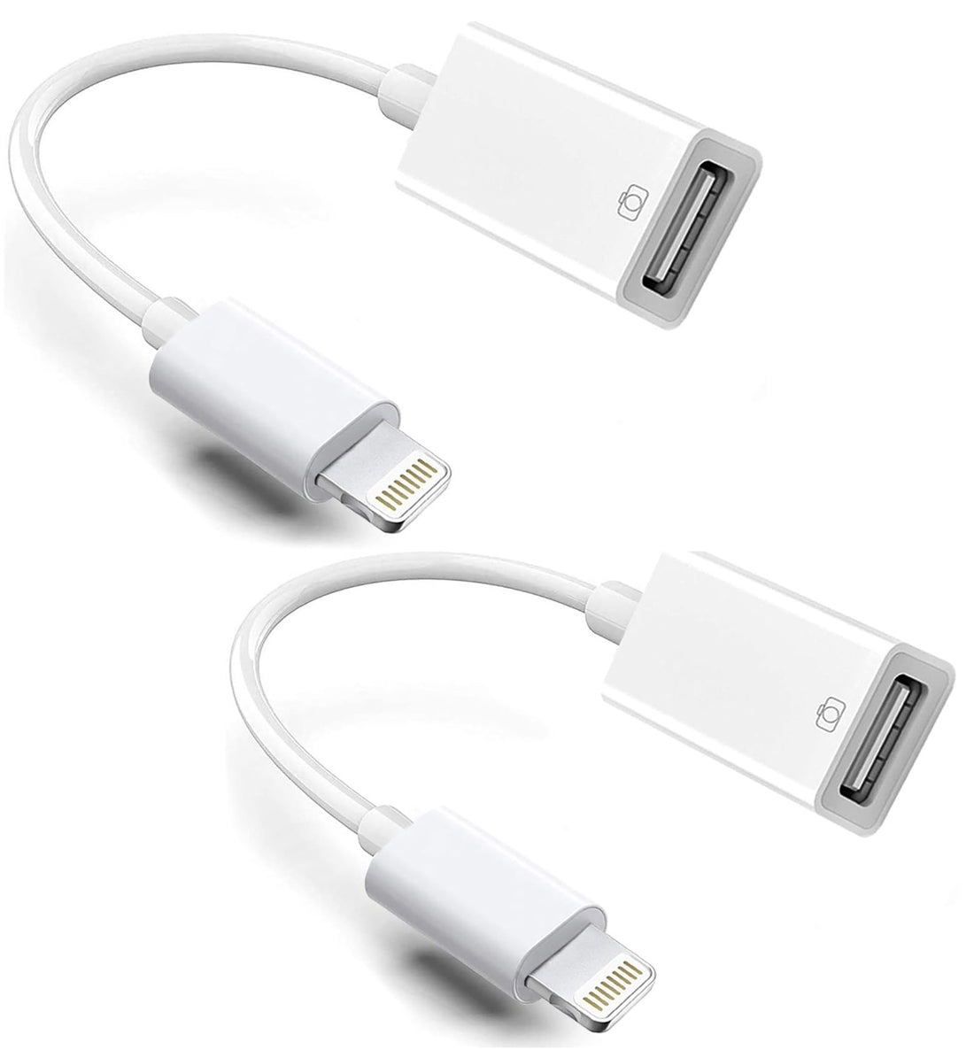 Lightning to USB Camera Adapter, Apple MFi Certified USB 3.0 OTG Cable for iPhone 14 13 12 11 XS XR X SE 8 7 6 5 iPad for Connecting Card Reader, Keyboard, Mouse, Piano USB Flash Drive