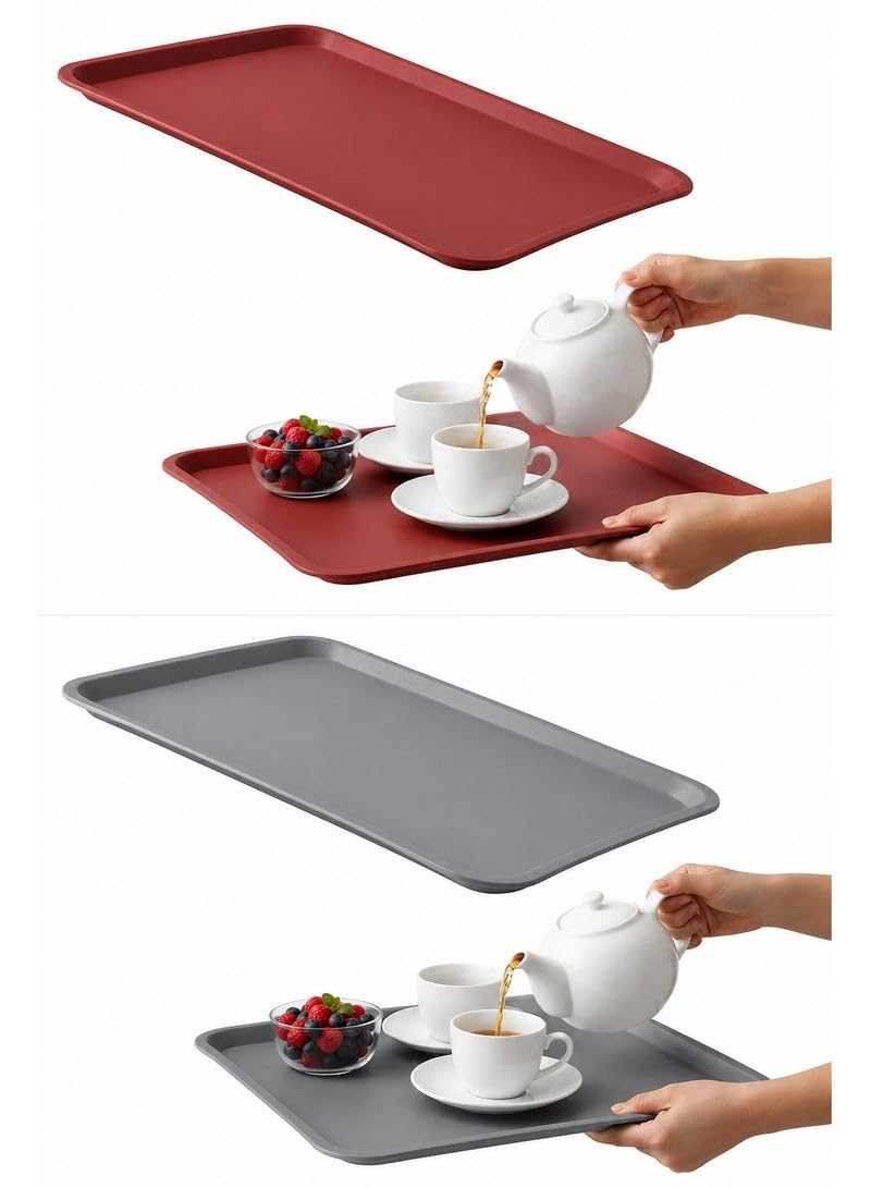 serving tray: Easily serve food and drinks. Stain and scratch resistant, easy to clean, lightweight, suitable for everyday indoor and outdoor use. Convenient design for carrying and use with trolleys.