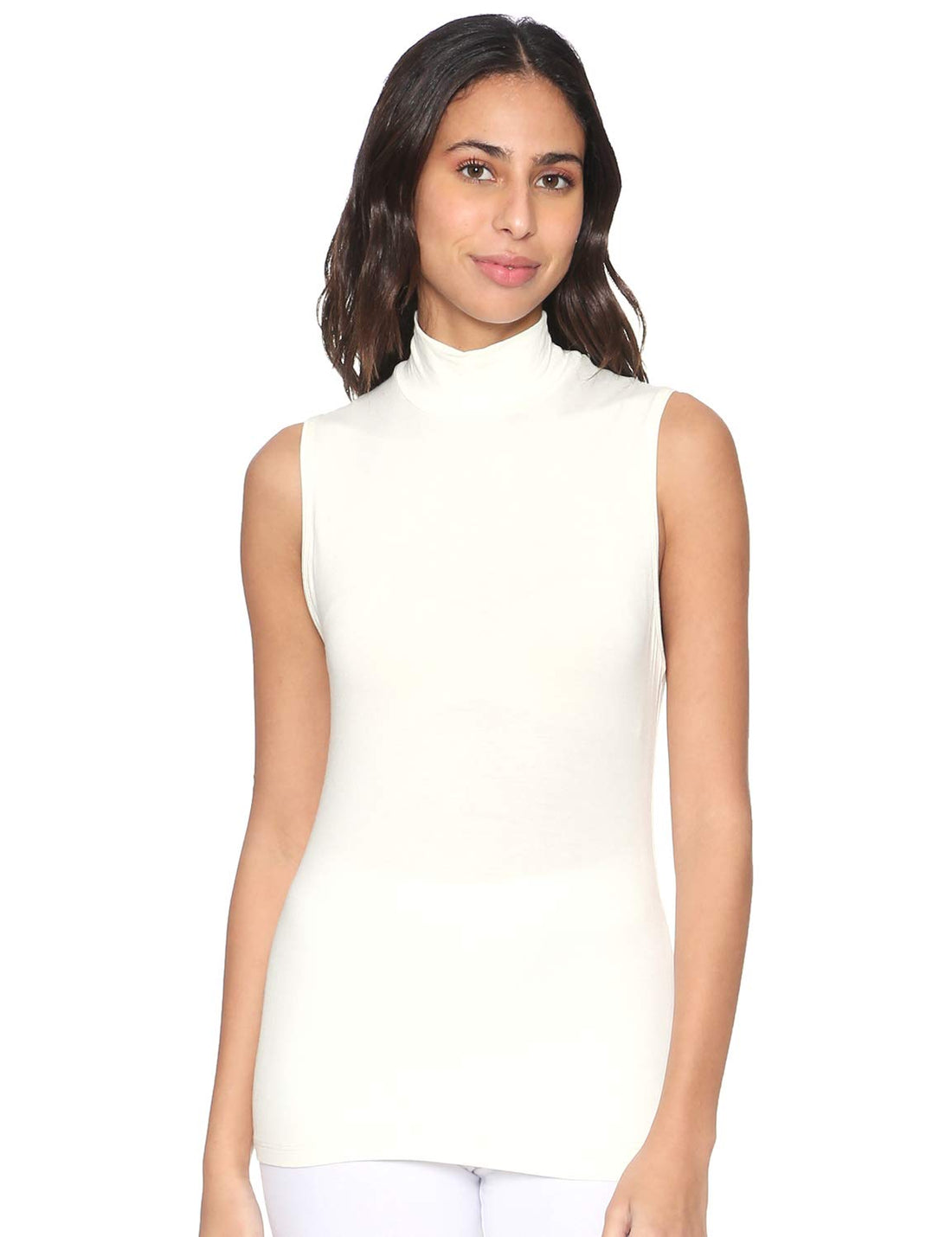 CARINA Womens Sleeveless High-Neck Solid Undershirt