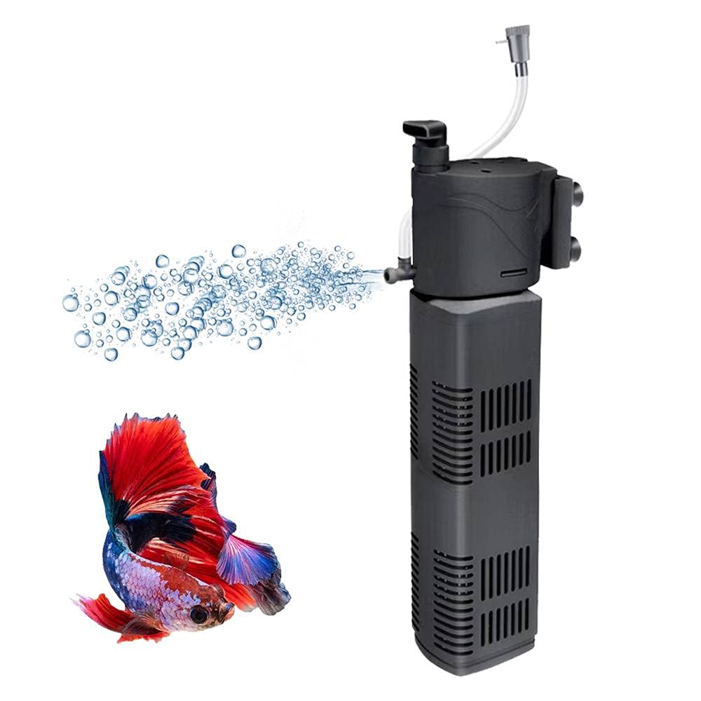 TechnologyMatter 260 GPH Aquarium Internal Filter Submersible for (Up to 90 Gallon) Fish Turtle Reptile Tank Pond