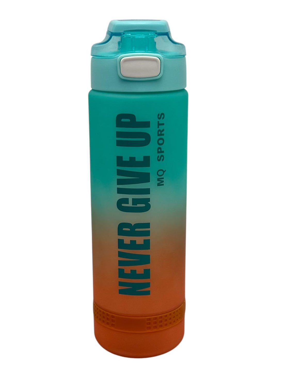 QSHOPNaver Give Up Motivational Sports Water Bottle Leakproof Portable Drinking Bottle Fashion Durable Gym Fitness Sports Bottle with Straw and Strap, BPA Free (1000ml) (Blue Sky)