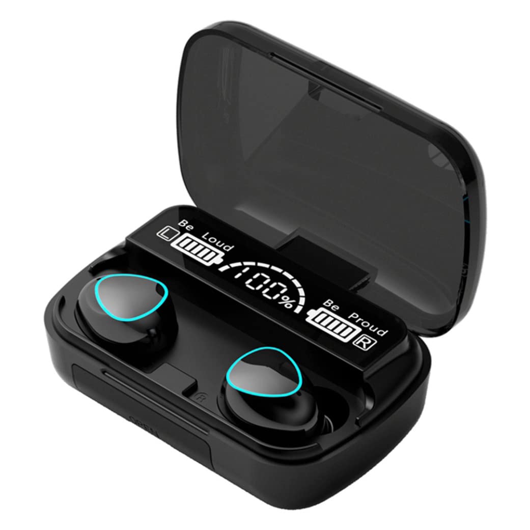 Bluetooth Earbuds TWS Wireless Earphones Waterproof In-ear Earbuds M10 Earphones 9D Stereo Sport Headsets with Microphone Charging Box Black,mini earbud